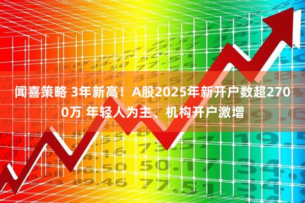 闻喜策略 3年新高！A股2025年新开户数超2700万 年轻人为主、机构开户激增