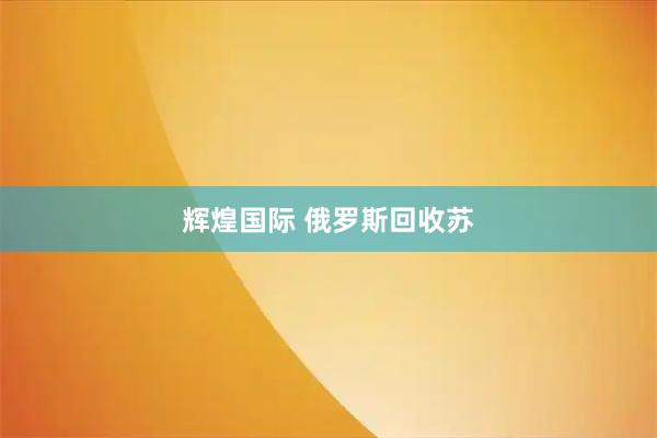 辉煌国际 俄罗斯回收苏
